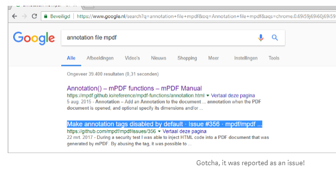 Tag annotation w mpdf